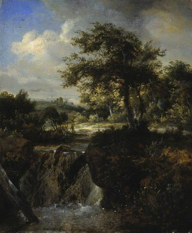 A Waterfall in a Wood, detail