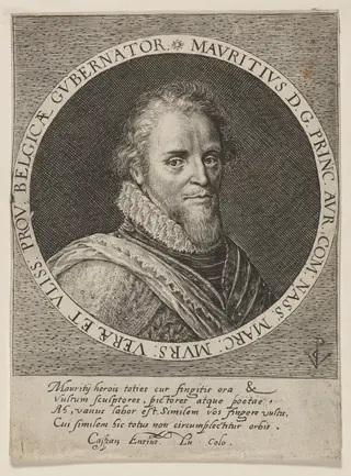Maurice of Nassau, Prince of Orange, by Crispijn van de Passe I, ink, 1601