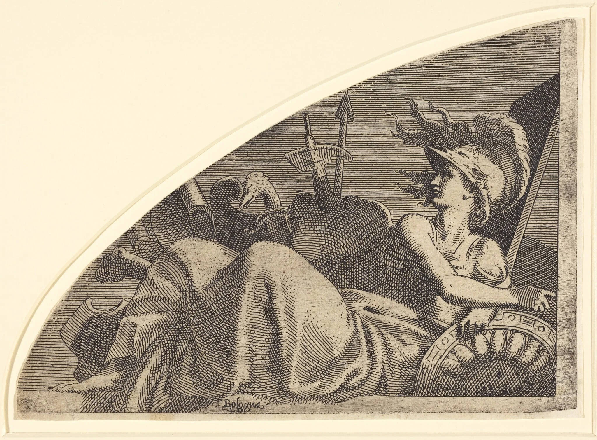 Bellona Seated on Her Trophies, detail