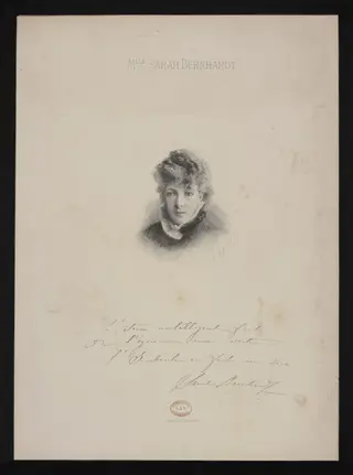 Mlle Sarah Bernhardt, by E Abot, 1850