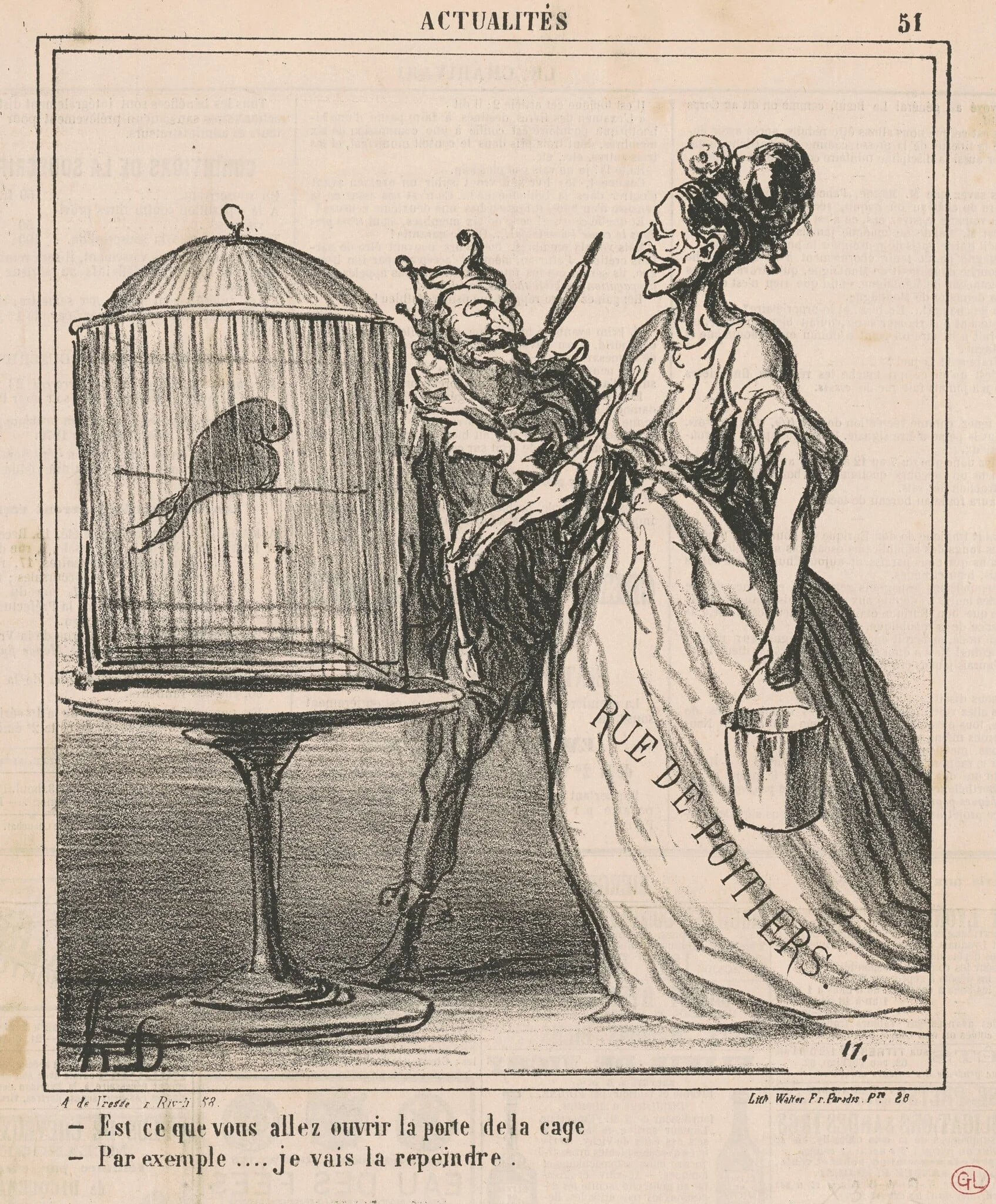Est-ce que vous allez ouvrir la porte de la cage ..., detail