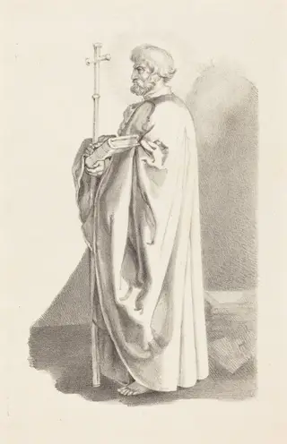 An Apostle, from Albert [sic] Durer, by James Henry Lynch, ink, 1829