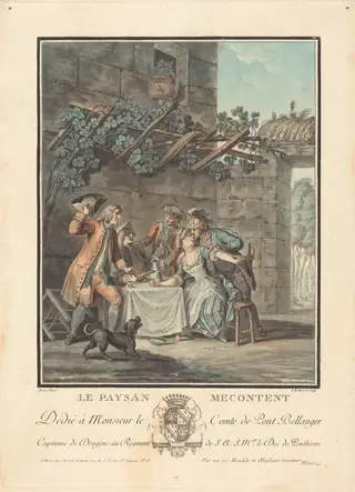 Le paysan mecontent, by Jean-Baptiste Morret, ink, 1795