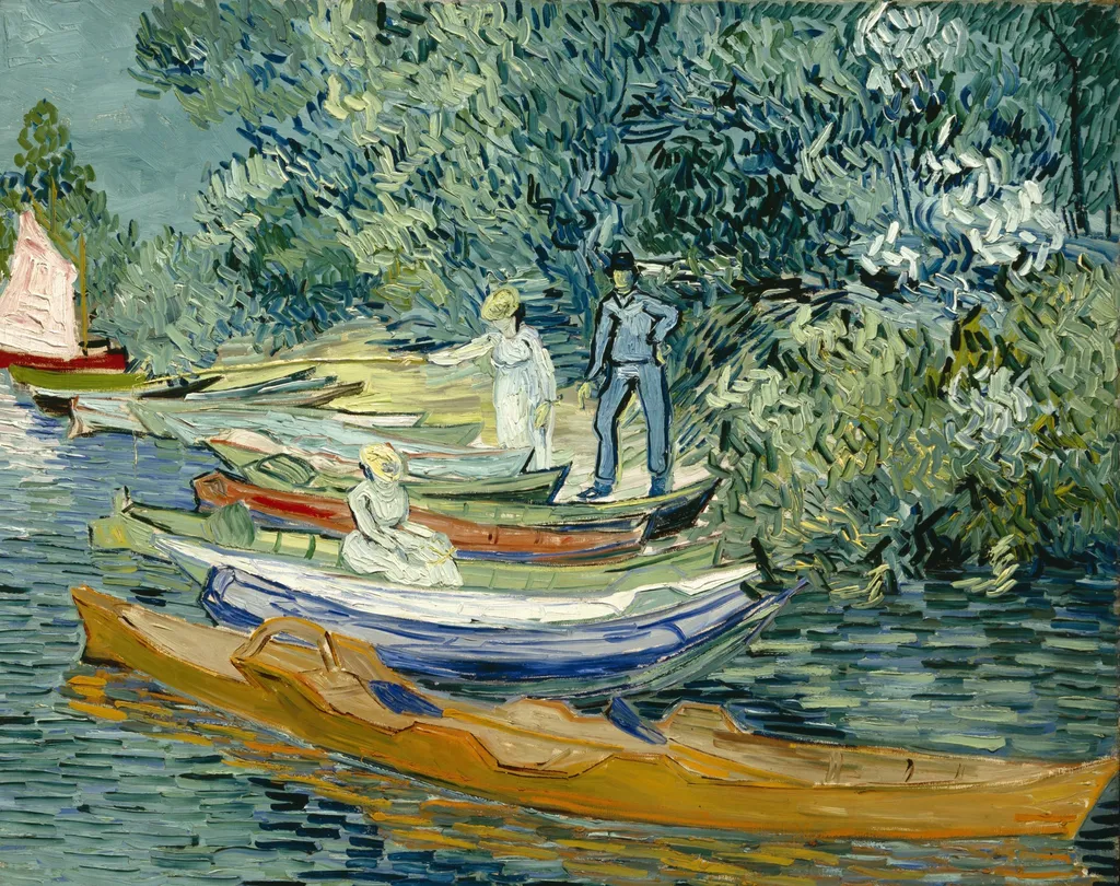 Bank of the Oise at Auvers, by Vincent van Gogh, oil, 1890