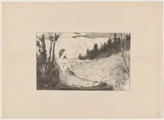 Sainte Agnès, by Jean Danguy, ink, 1895