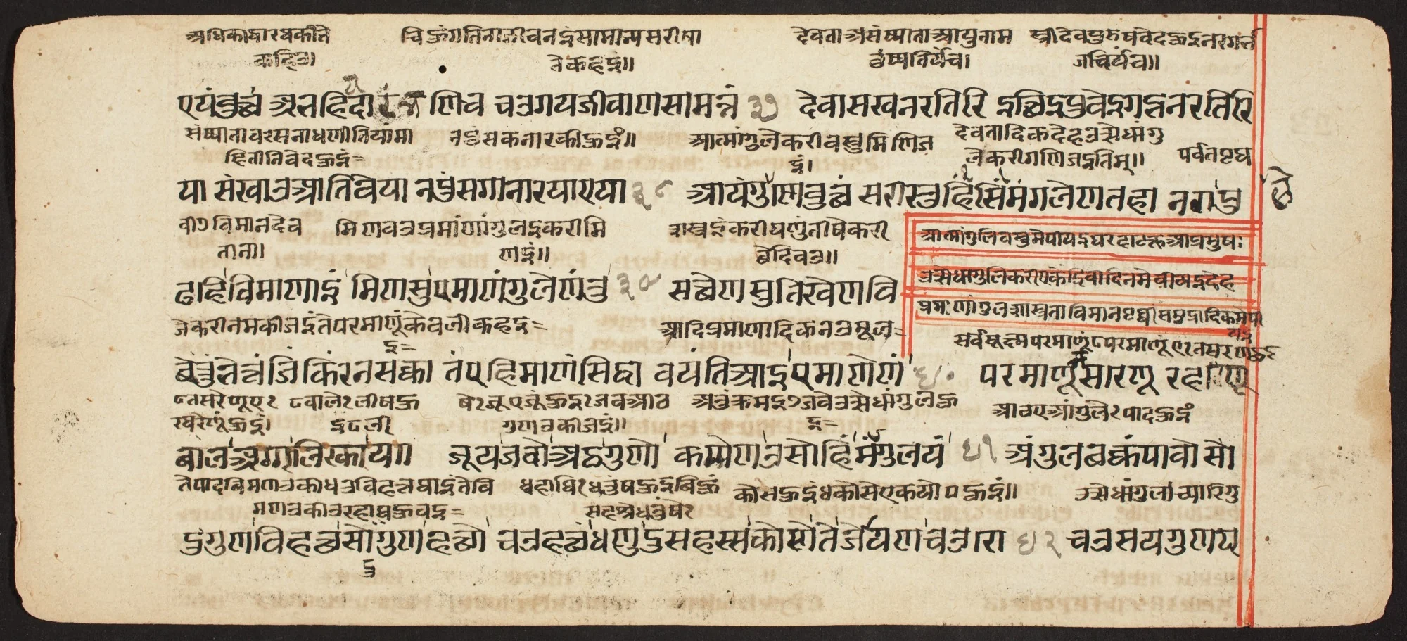 Tantric Manuscript "Sangrahani Sutra", detail