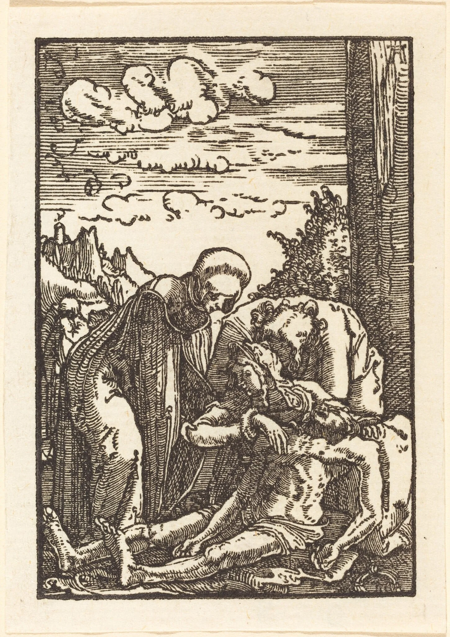 The Lamentation of Christ, detail