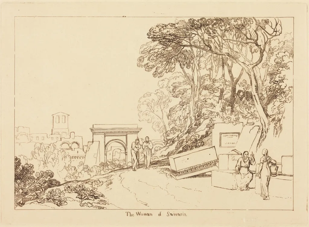 The Woman of Samaria, by Joseph Mallord William Turner, ink, 1819