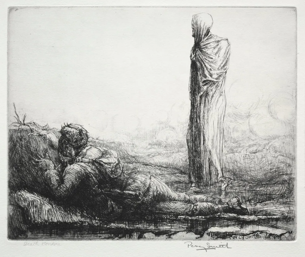 Dance of Death: Death Ponders, by Percy John Delf Smith, 1919