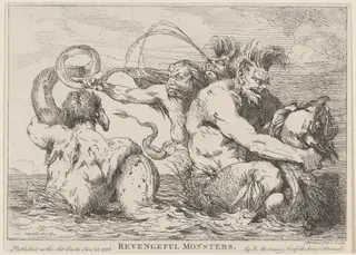 Revengeful Monsters, by John Hamilton Mortimer, ink
