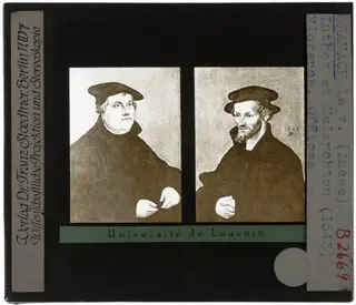 Lucas Cranach der Ältere. Portret van Martin Luther en Philipp Melanchthon, by Lucas Cranach the Elder, unspecified, 1543