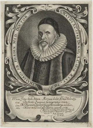 Balthasarus ab Herden Med. Doctor, by Johann Friedrich Fleischberger, ink, 1658