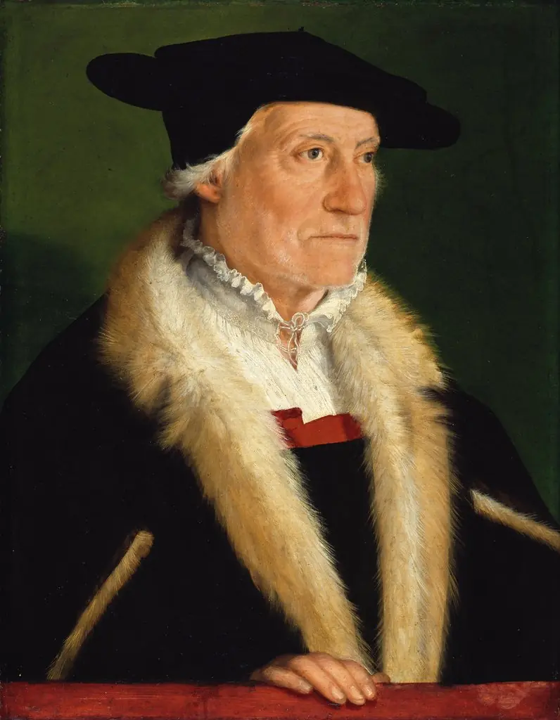 The Cosmographer Sebastien Münster, by Christoph Amberger, oil, 1552