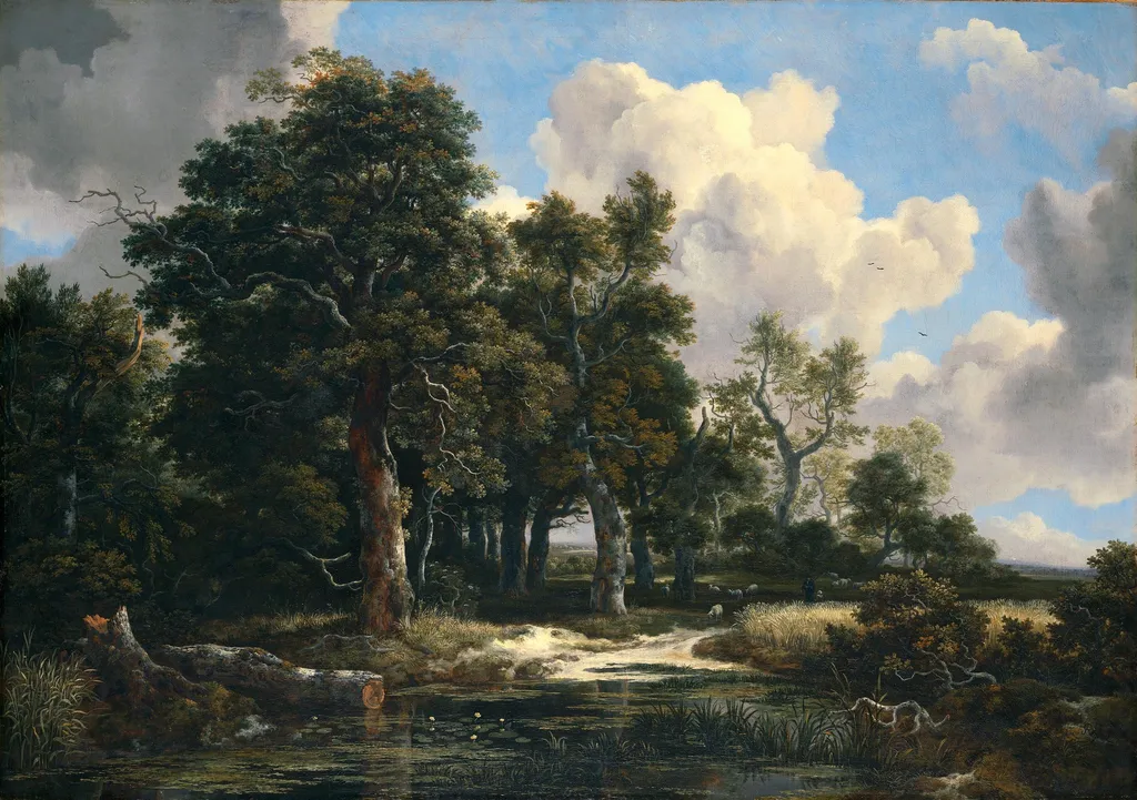 Edge of a Forest with a Grainfield, by Jacob van Ruisdael, oil, 1655