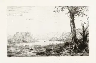 Isola Bella, by Giberto Borromeo, ink, 1870