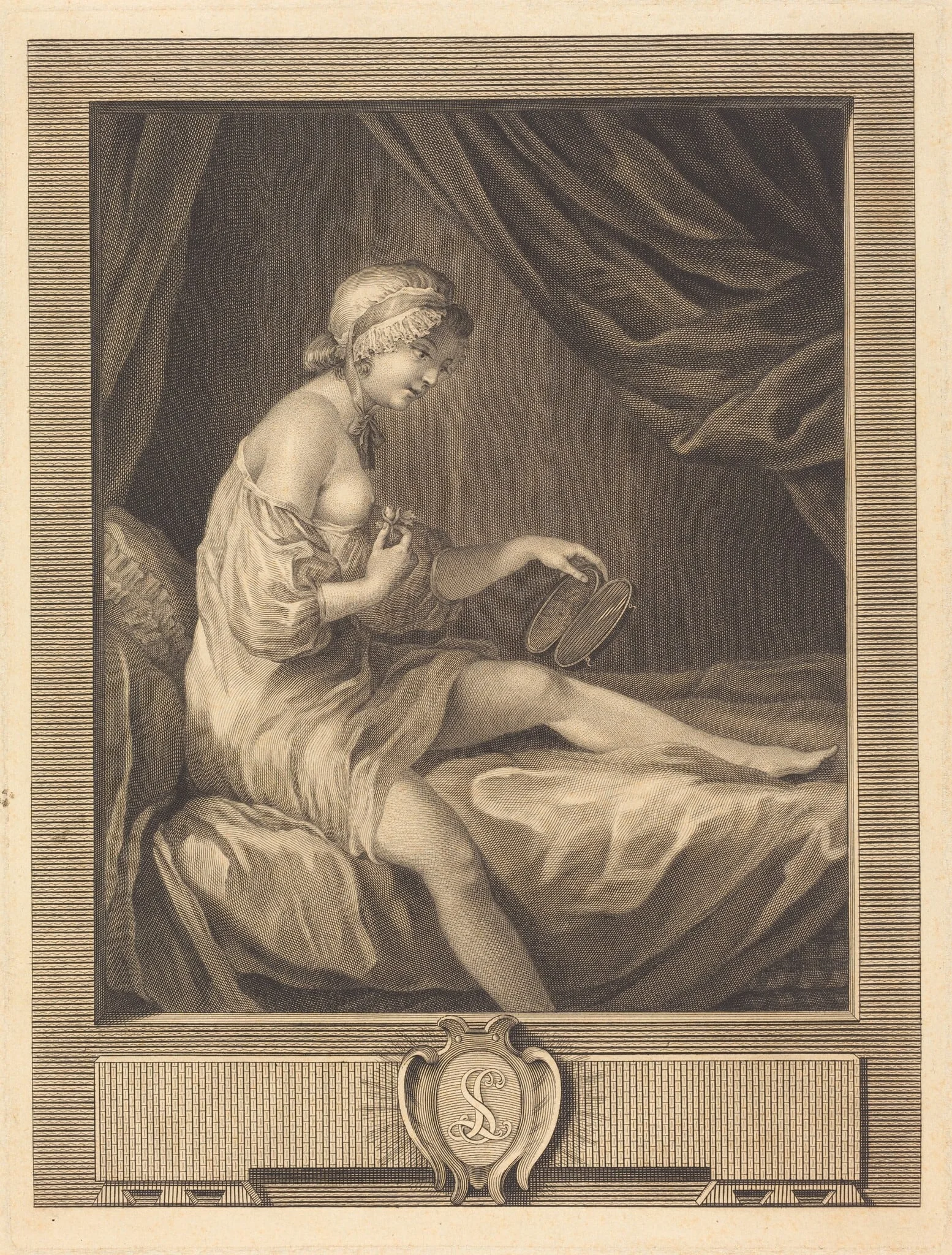 La Comparison du bouton de rose, detail