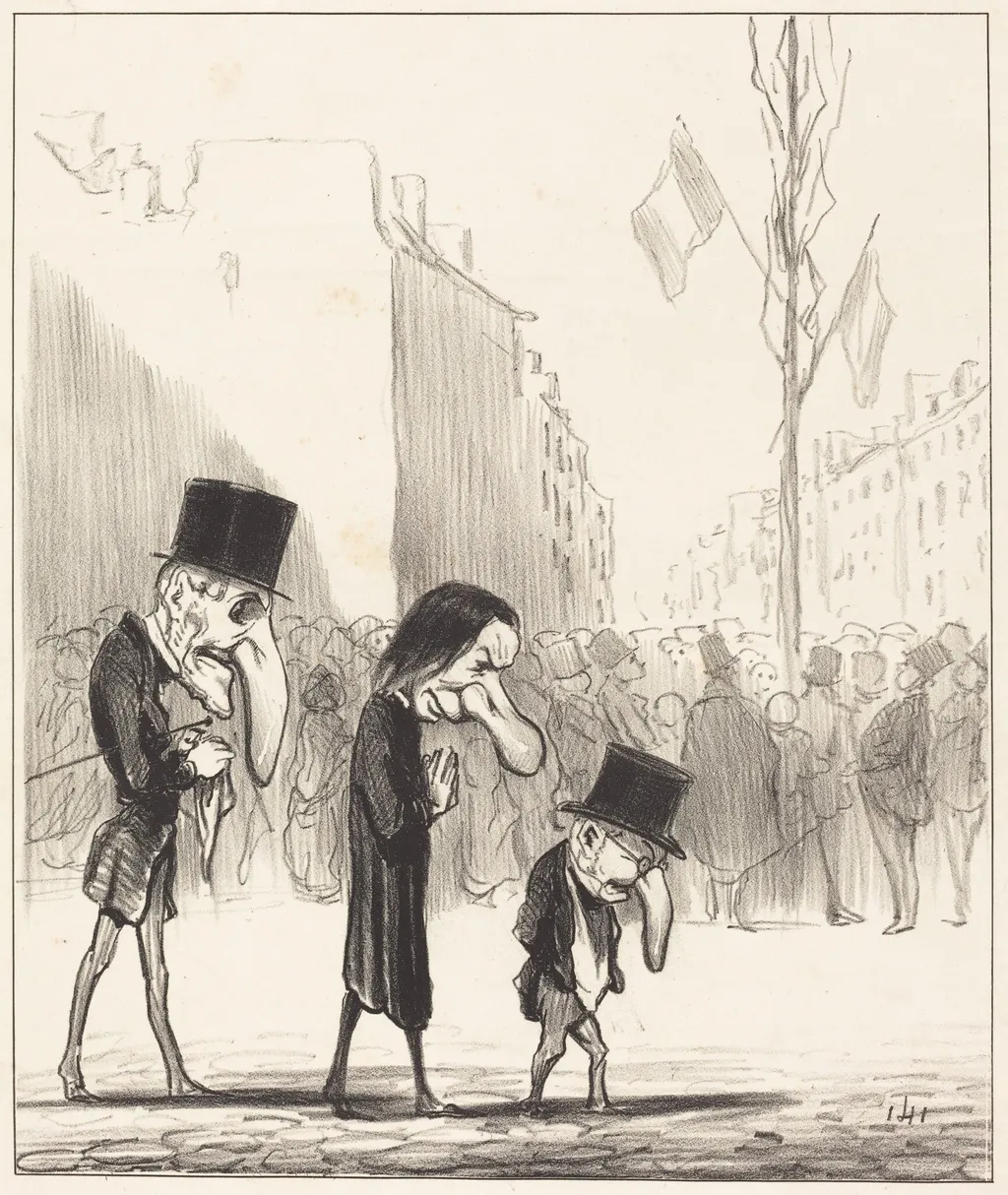 Les Trois petits saints, by Honoré Daumier, ink, 1844