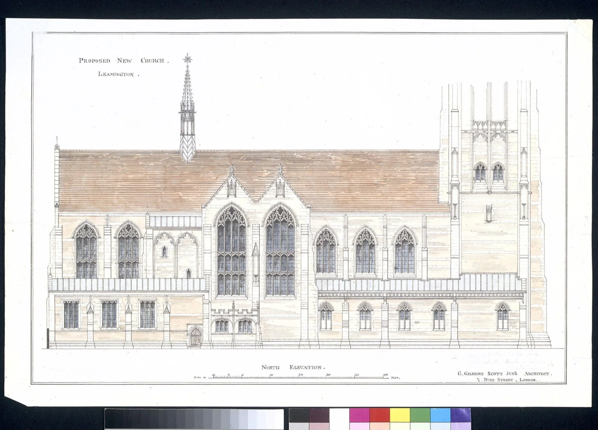 Proposed New Church, Leamington, detail