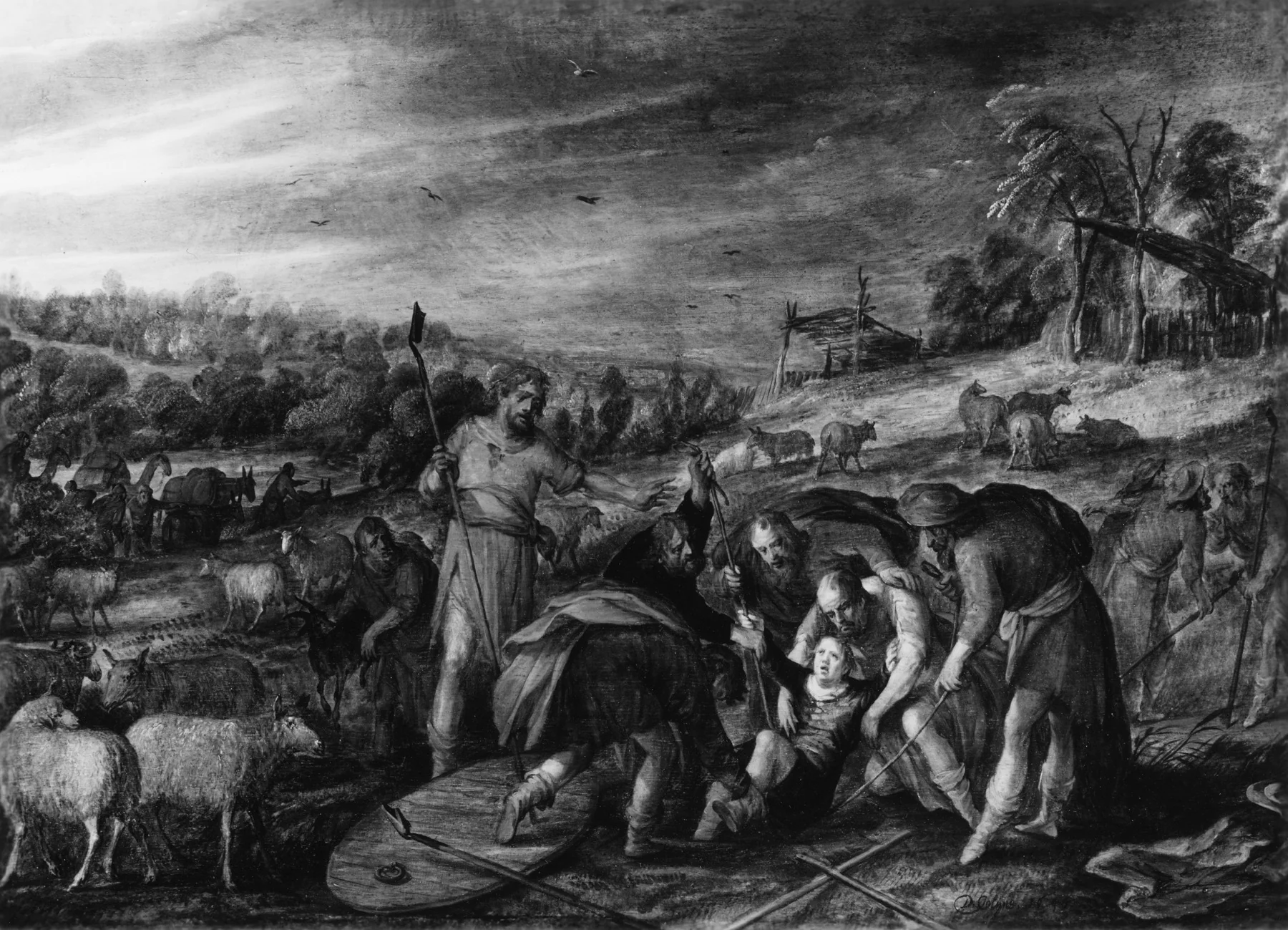Joseph Thrown into a Pit, detail