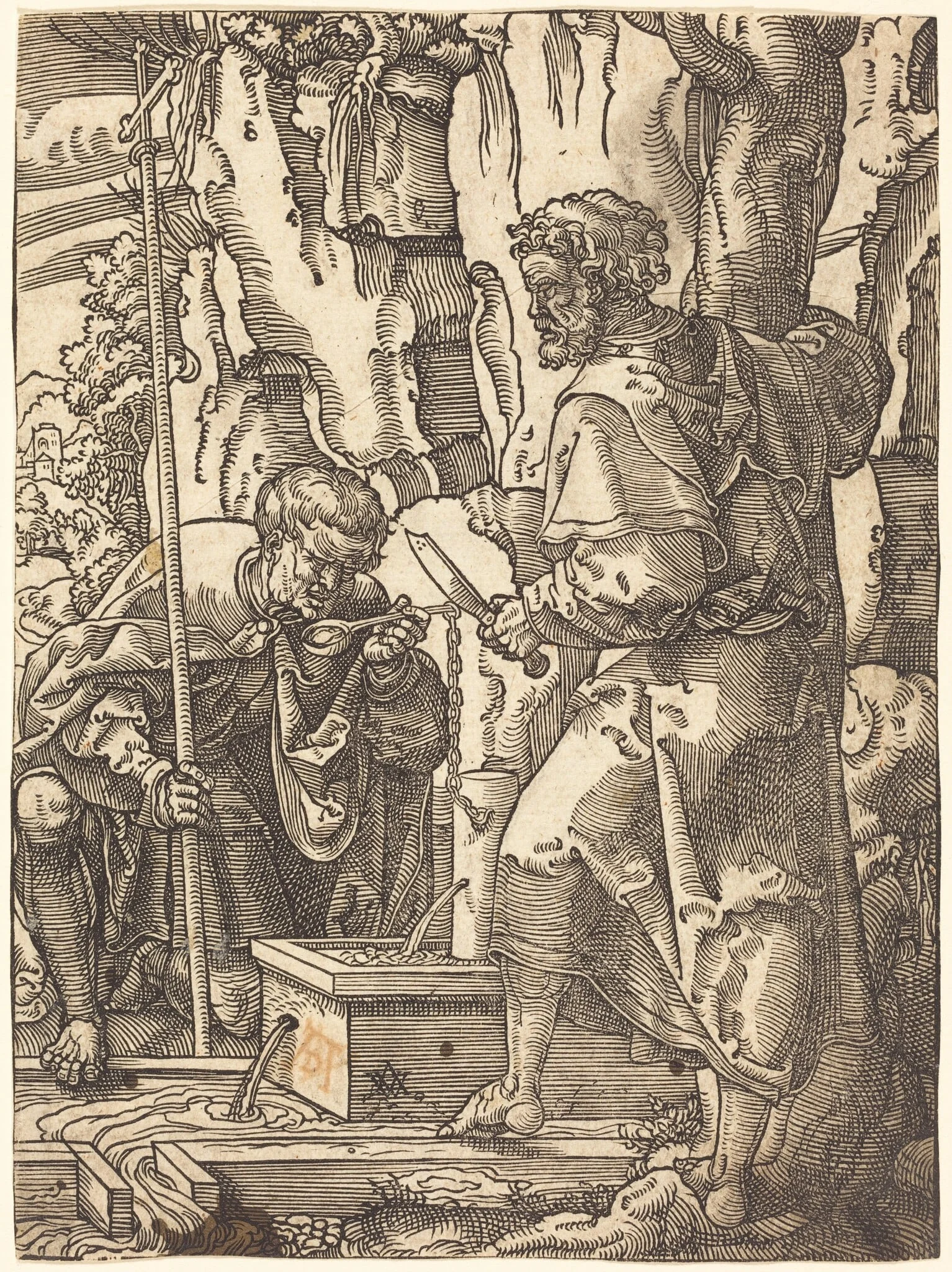 Saints Philip and Bartholomew by a Spring, detail