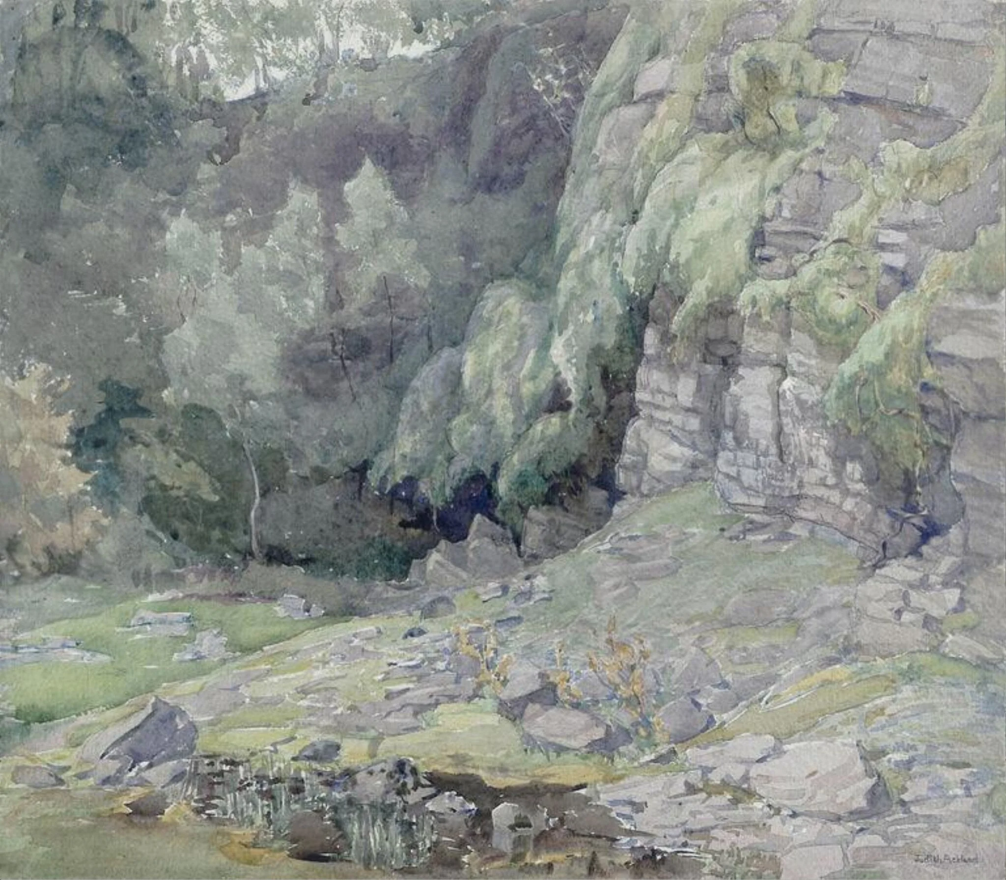 Quarry Long Disused near Llangollen, detail