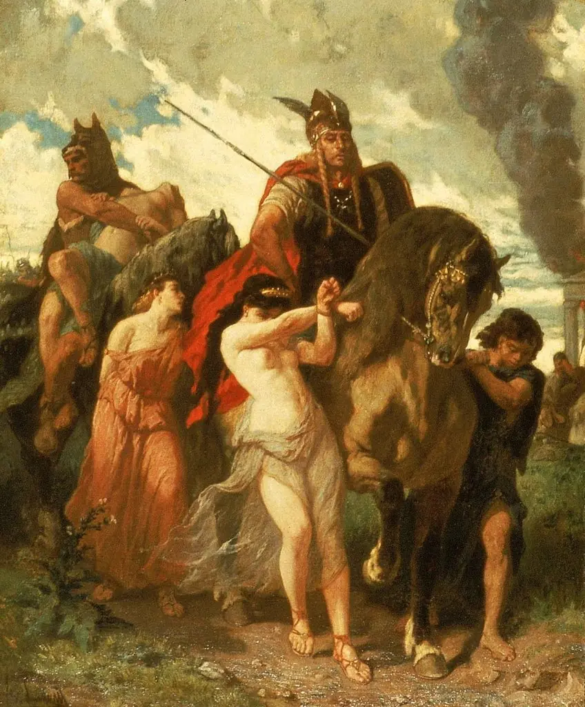 Captives, by Évariste-Vital Luminais, oil, 1868