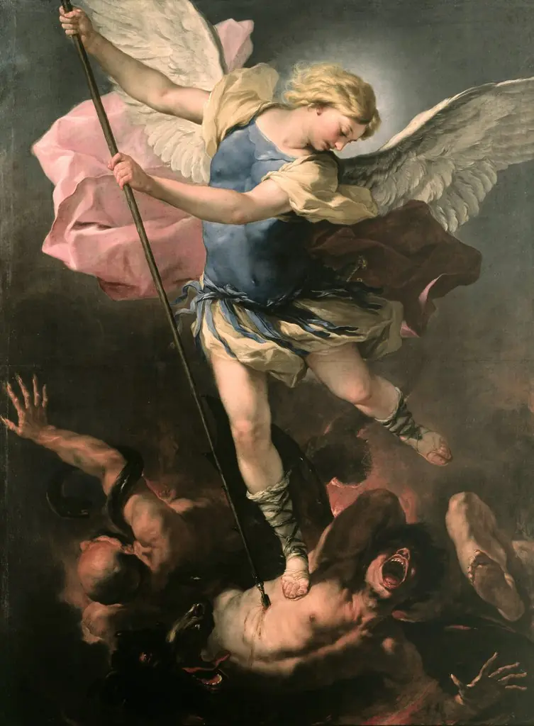 Saint Michael, by Luca Giordano, oil, 1663