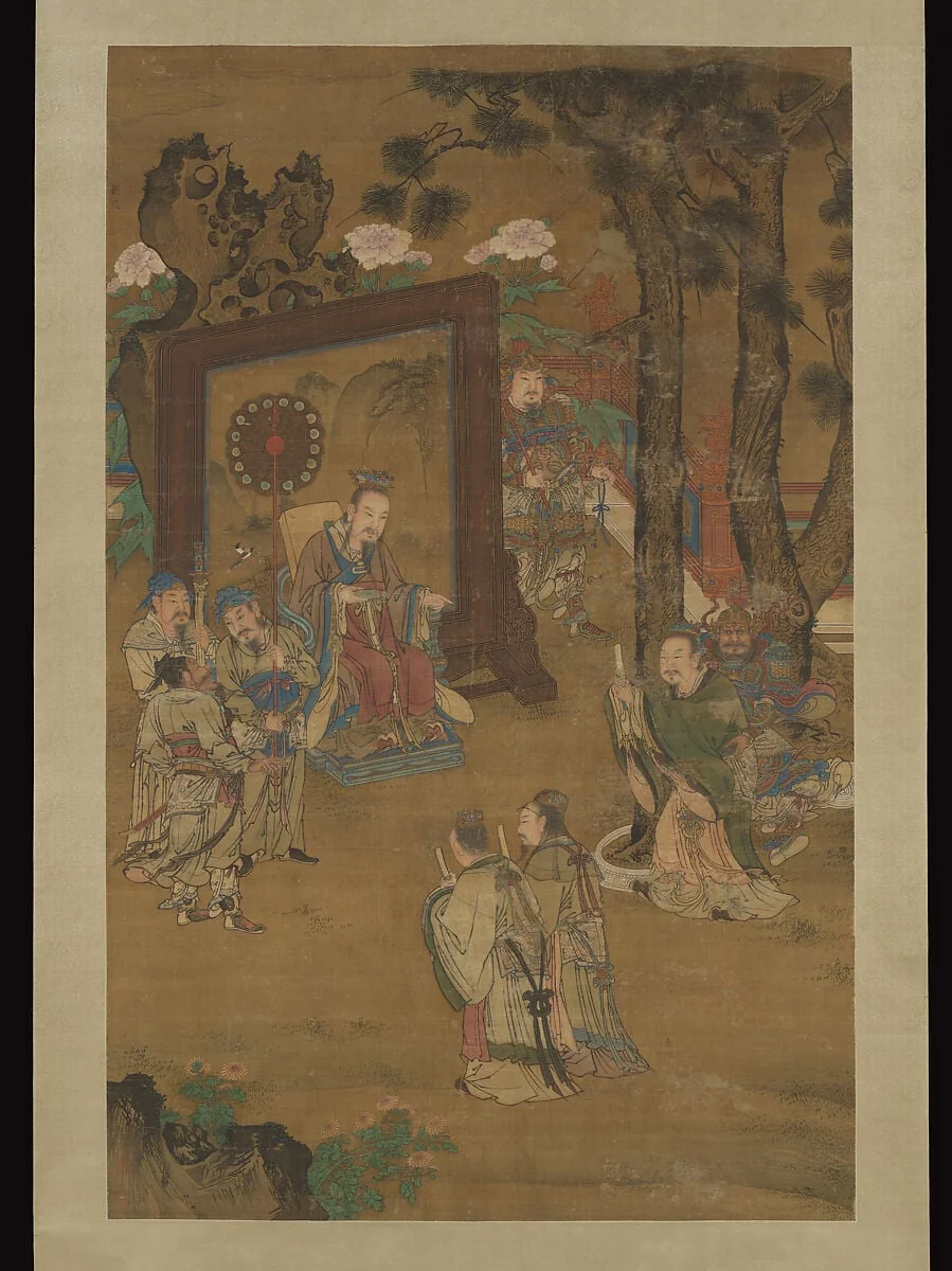 明 劉俊 納諫圖 軸|Remonstrating with the emperor, detail