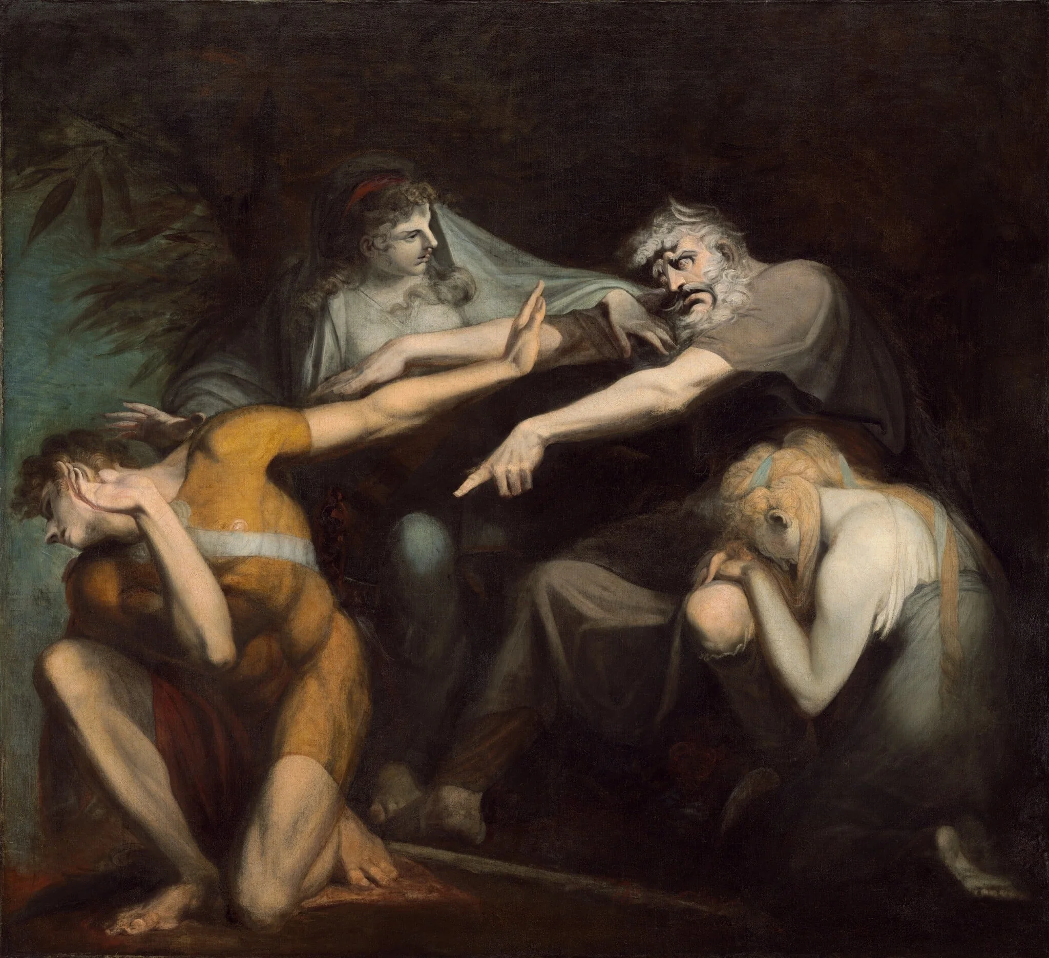 Oedipus Cursing His Son Polynices, detail
