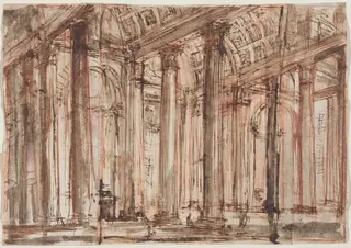 The Portico of the Pantheon, by Giovanni Battista Piranesi, ink, 1760