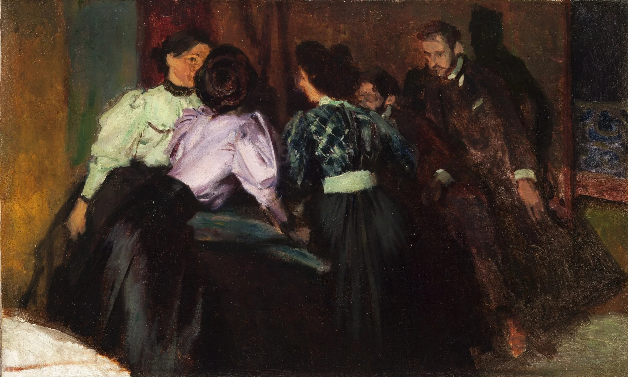 Sketch to the Painting "Conversation", detail
