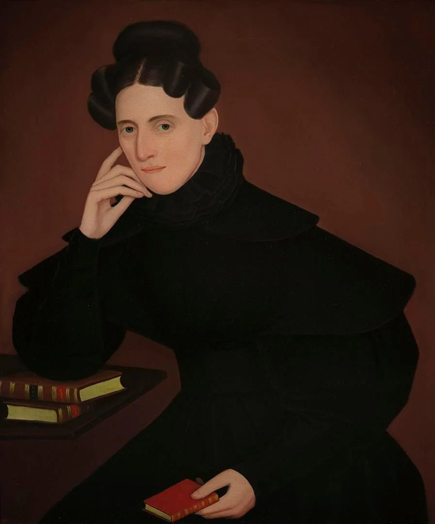 Woman in Black Ruffled Dress, detail