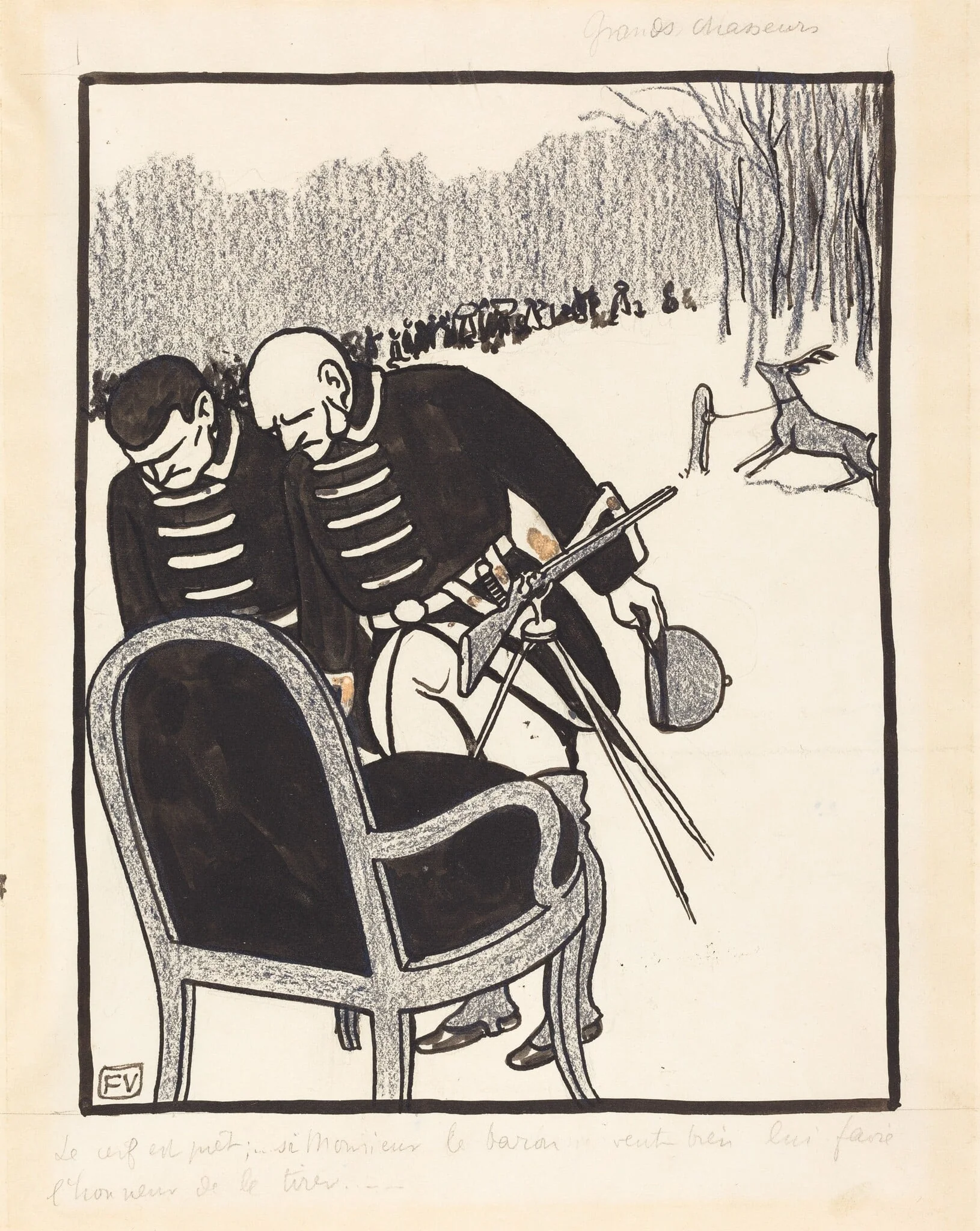 Grands Chasseurs--Le Cerf est prêt, detail