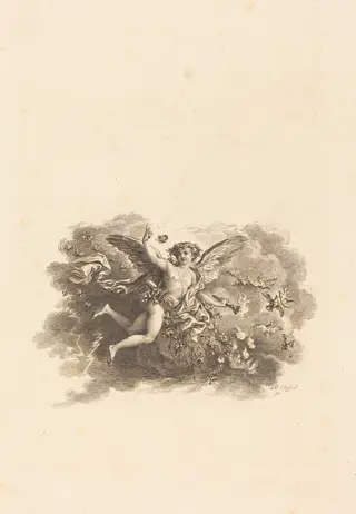 Fleuron for the Title Pages, by Pierre-Philippe Choffard, ink, 1795