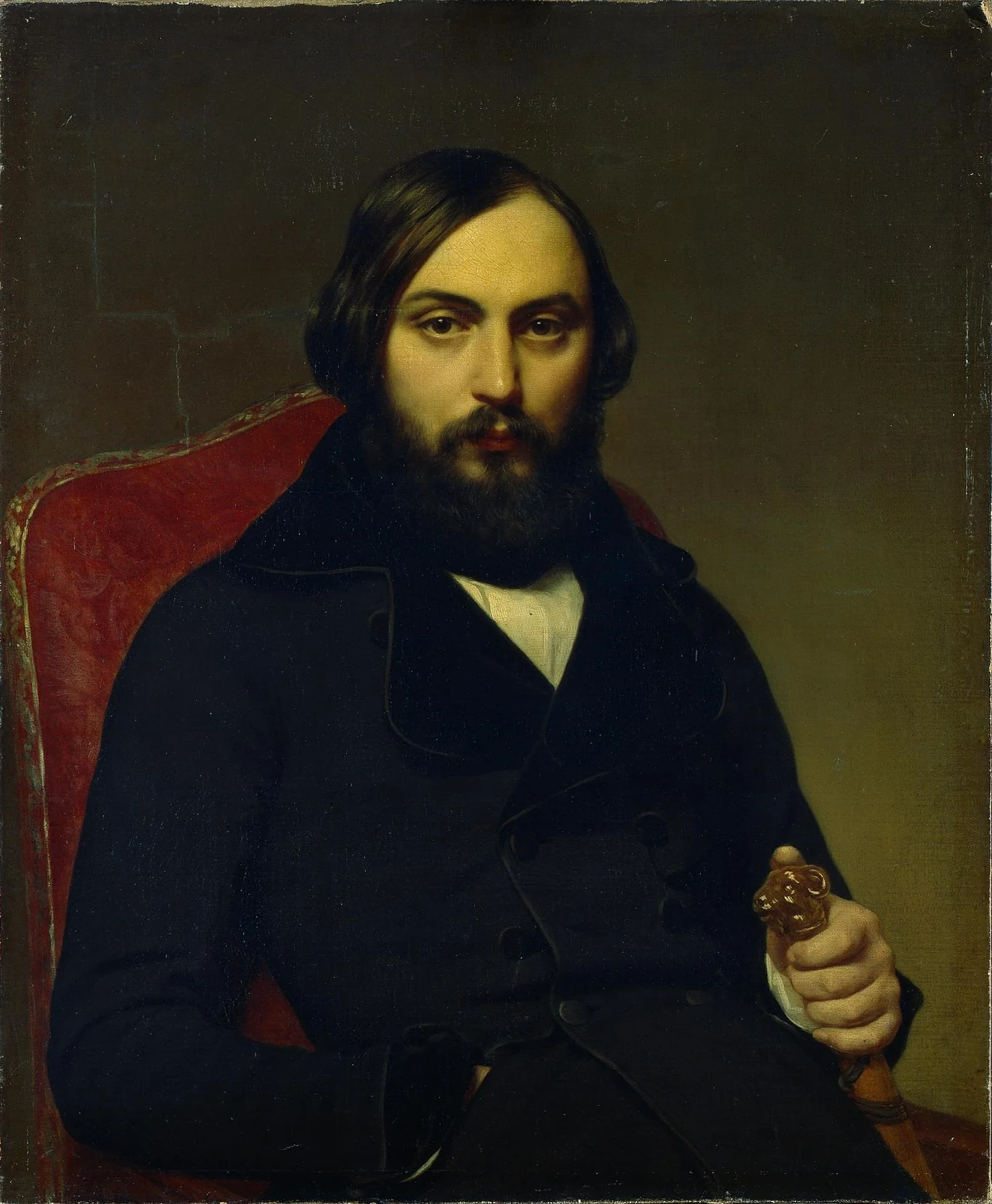 Portrait of Merchant D.P.Botkin, detail