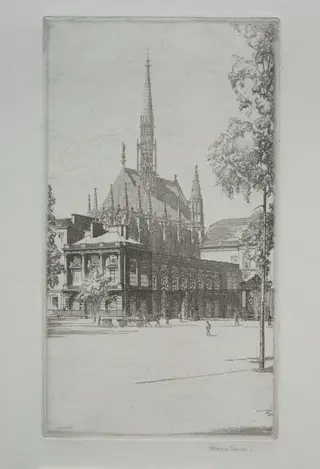 St. Chapelle, Paris, by Herbert Gordon Warlow, 1923