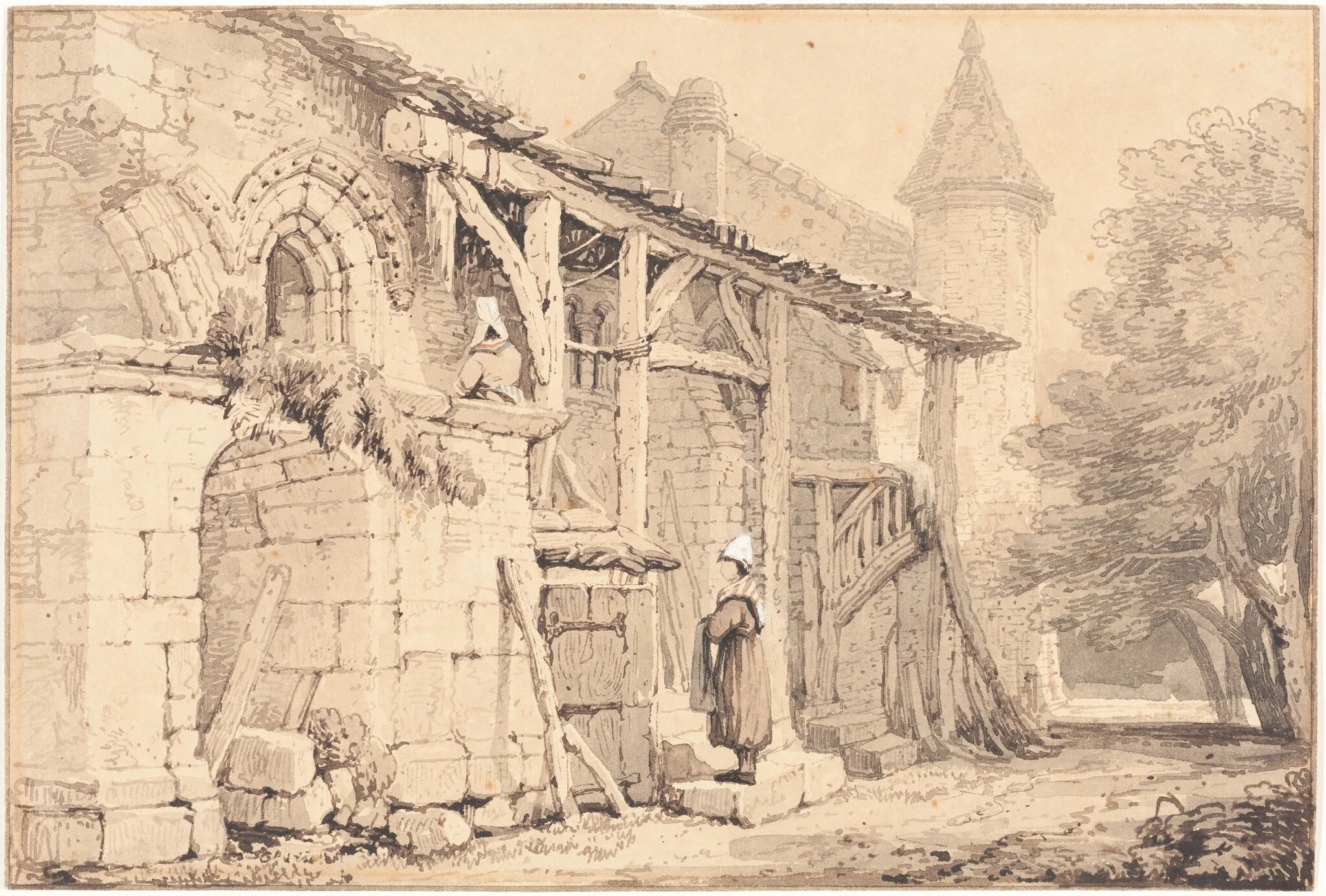 Scene at Jumièges, detail
