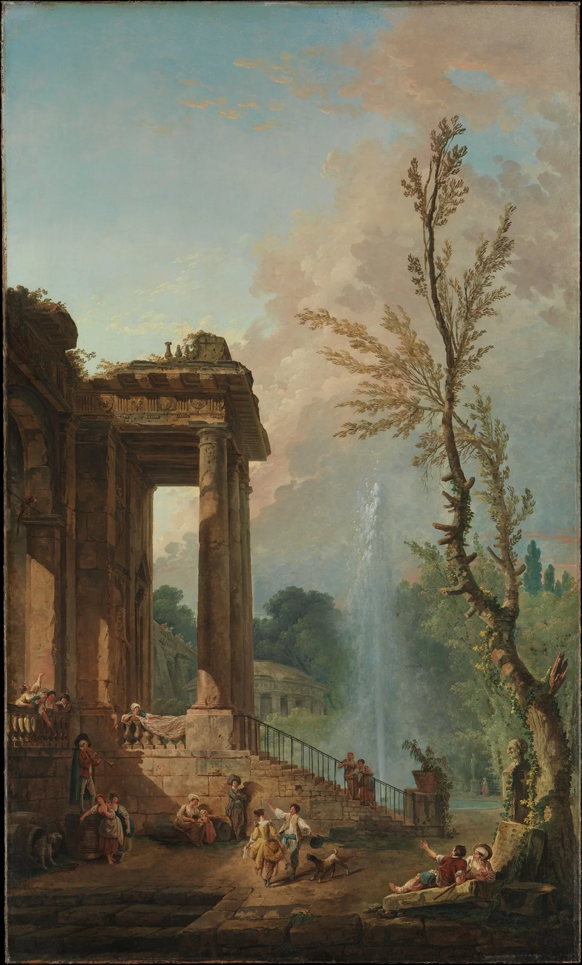 The Portico of a Country Mansion, detail