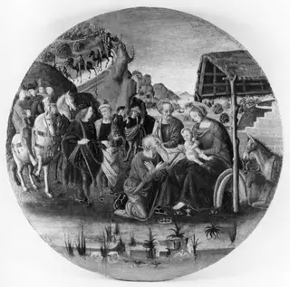 The Adoration of the Magi, by Giovanni di Paolo, oil