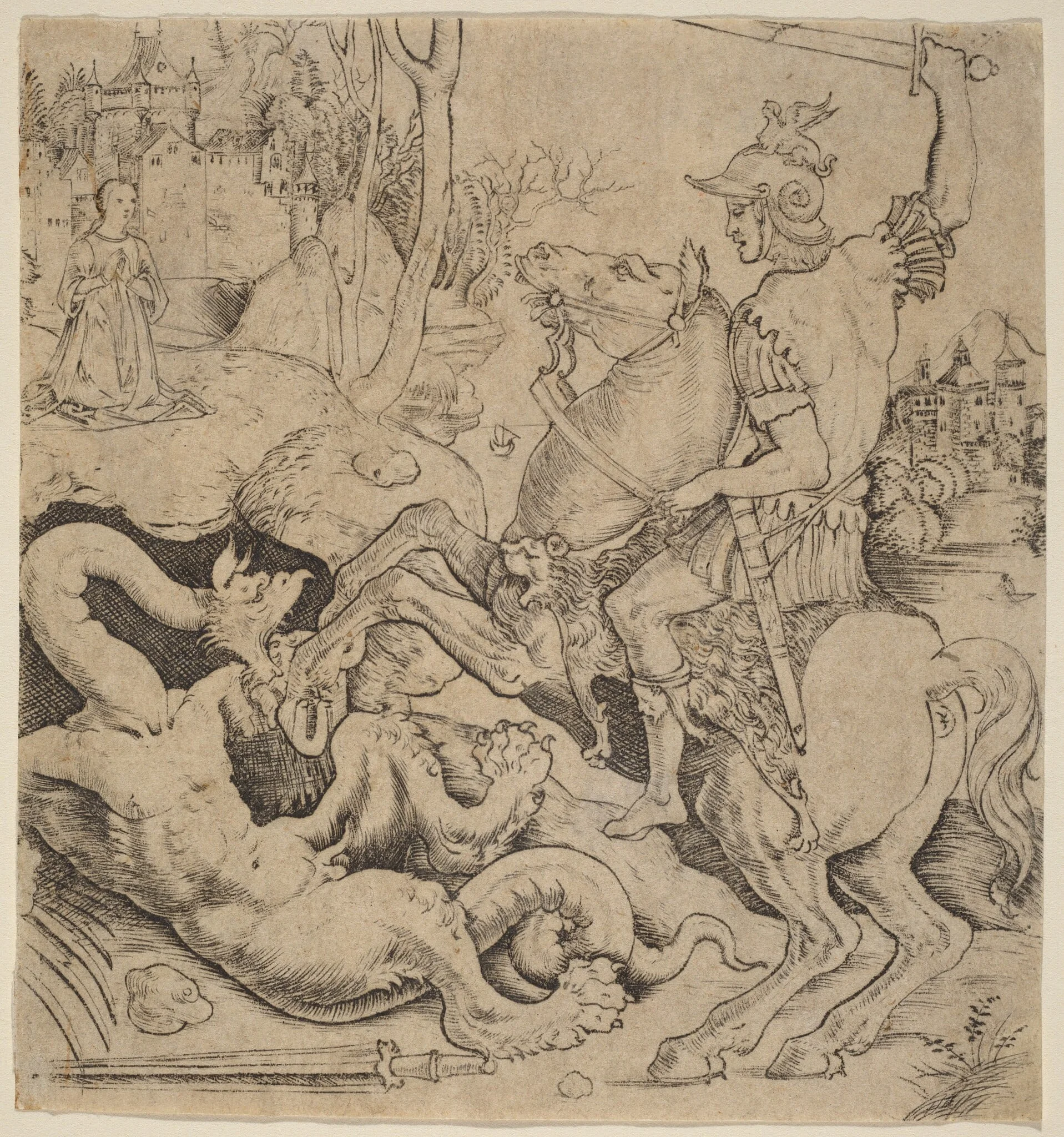 Saint George and the Dragon, detail