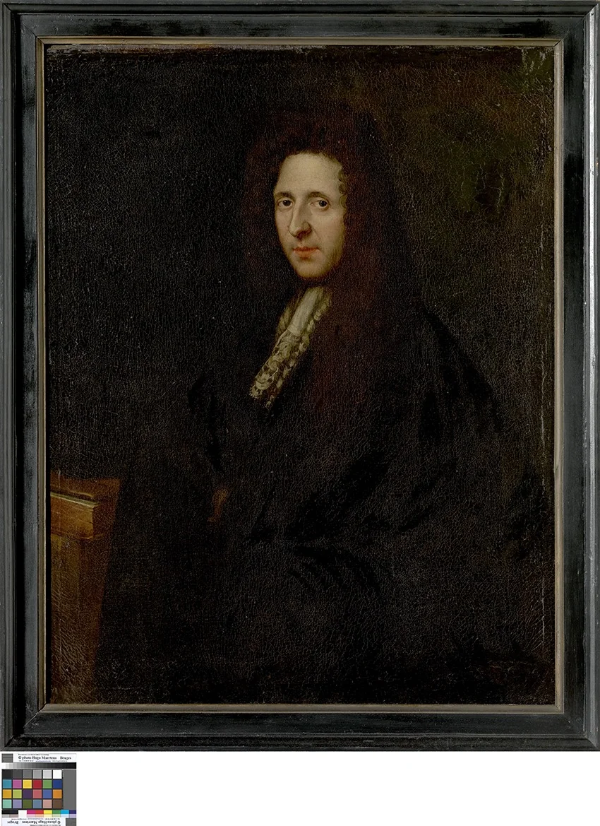 Portret van een Brugs geneesheer, detail