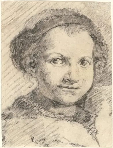 A Boy Smiling, by Francesco Zuccarelli, chalk, 1750