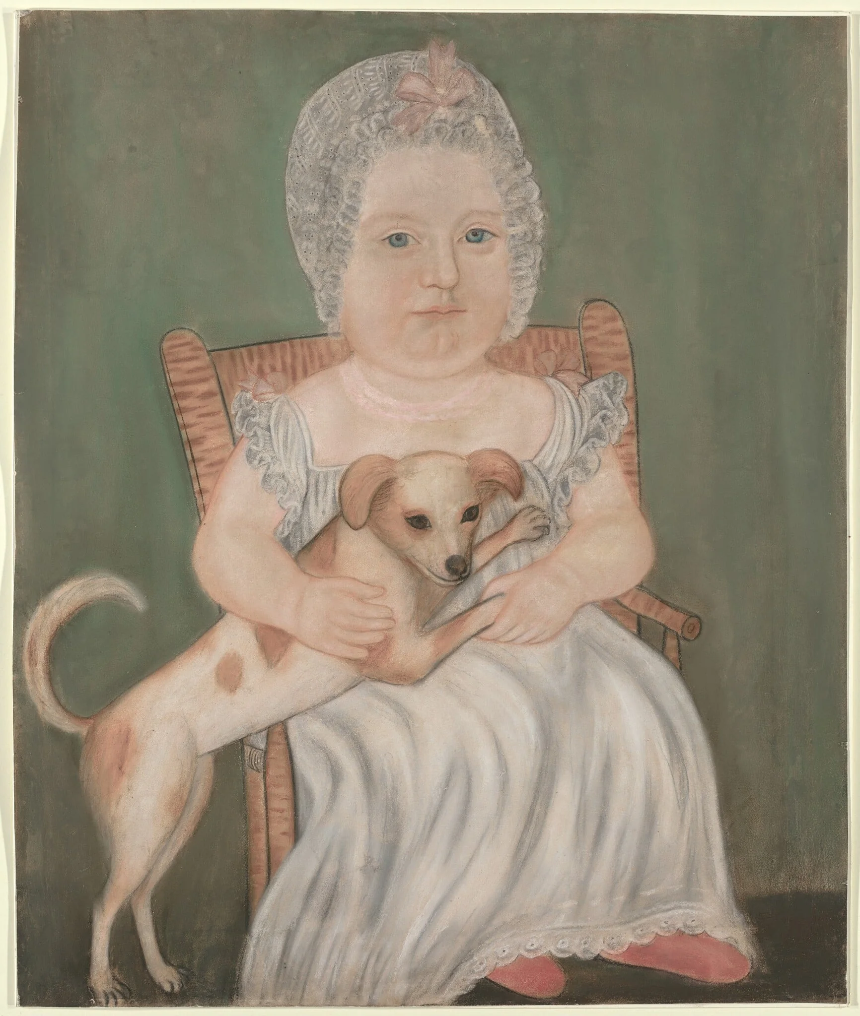 Child with Pet Dog, detail