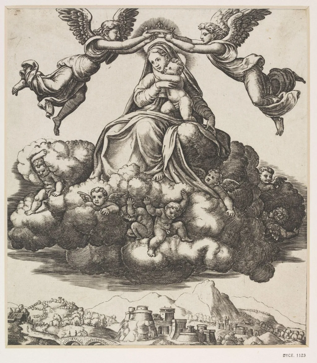 Coronation of the Virgin, by Master of the Die, 1534