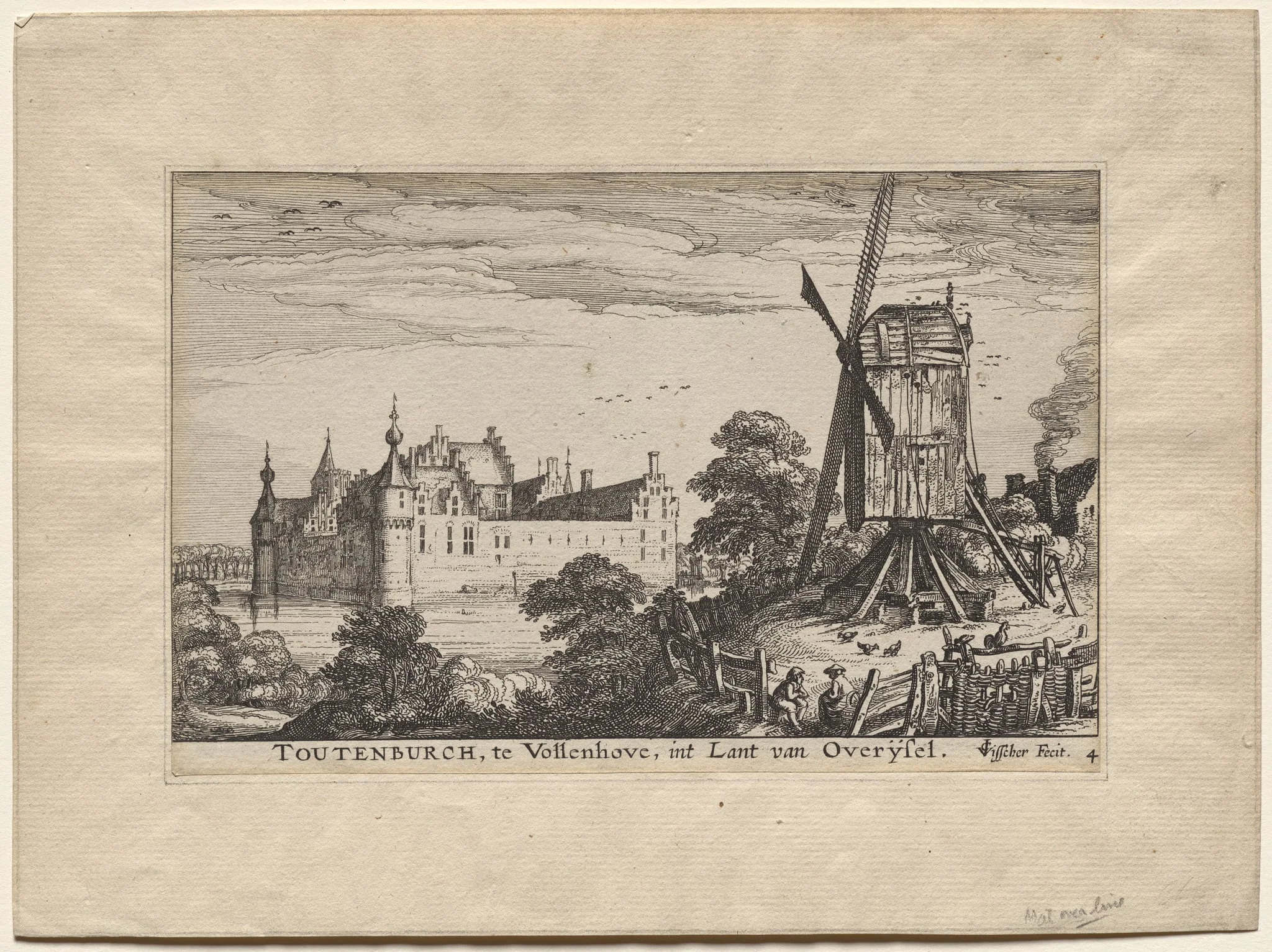 Four Castles in Holland and Utrecht: The Castle Toutenburgh in Vollenhove, detail