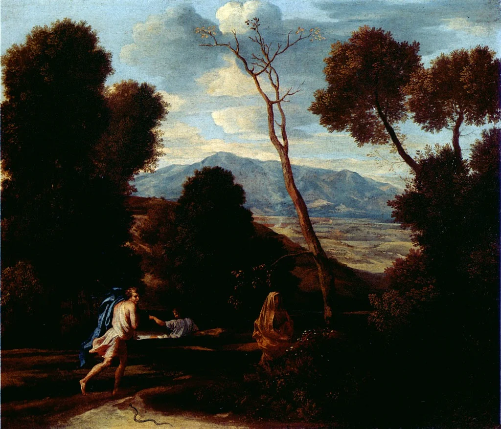 Landscape with a Man Frightened by a Snake, detail