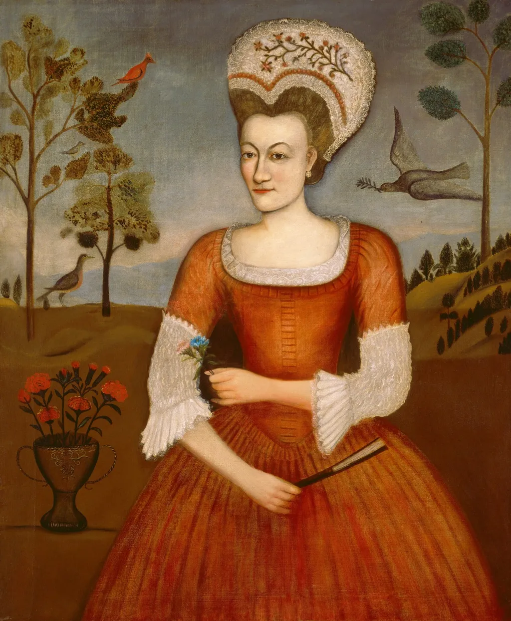 Catharine Hendrickson, by Daniel Hendrickson, oil, 1770