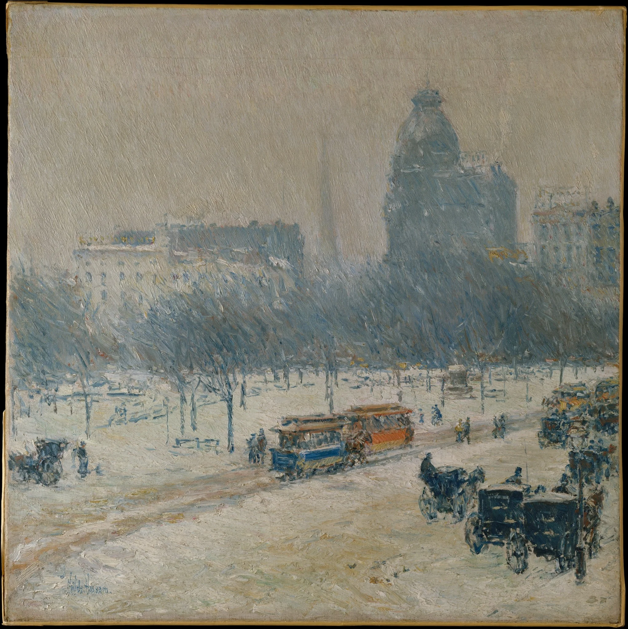 Winter in Union Square, detail