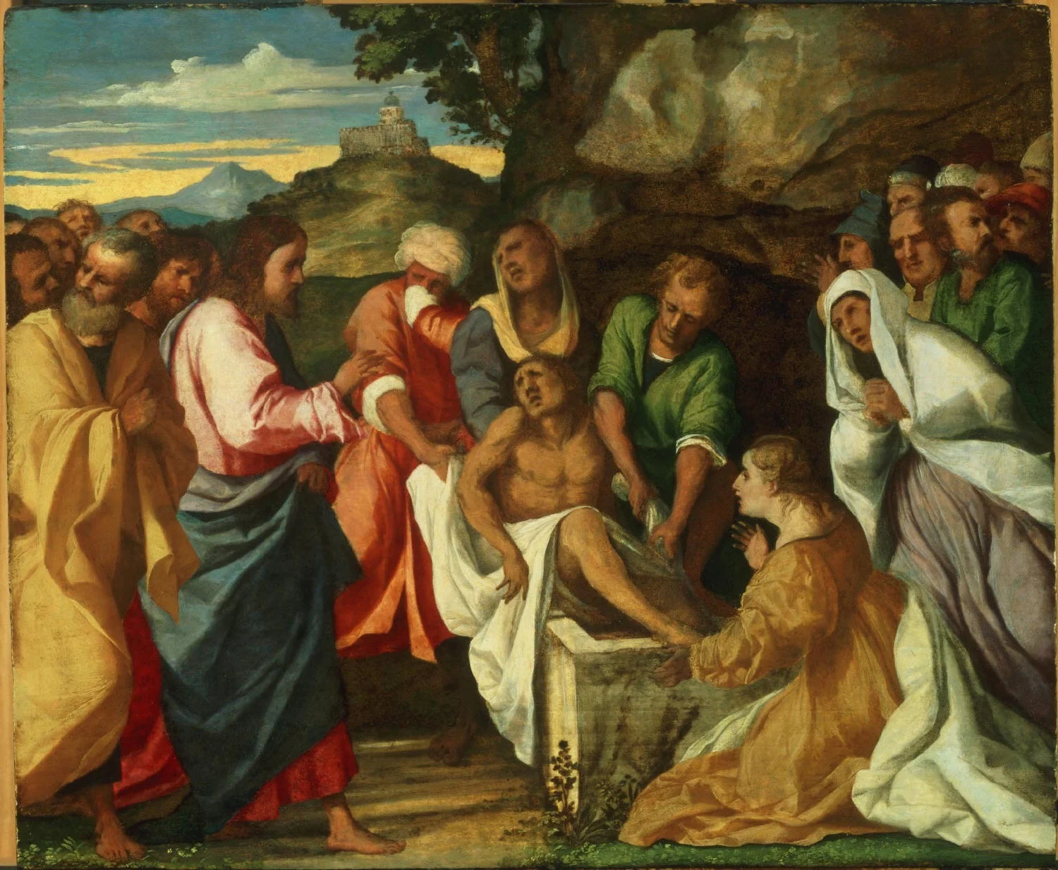 The Raising of Lazarus, detail