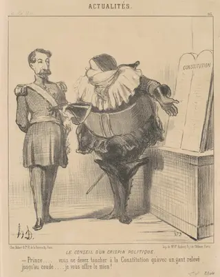 Les fricoteurs politiques, by Honoré Daumier, ink, 1850